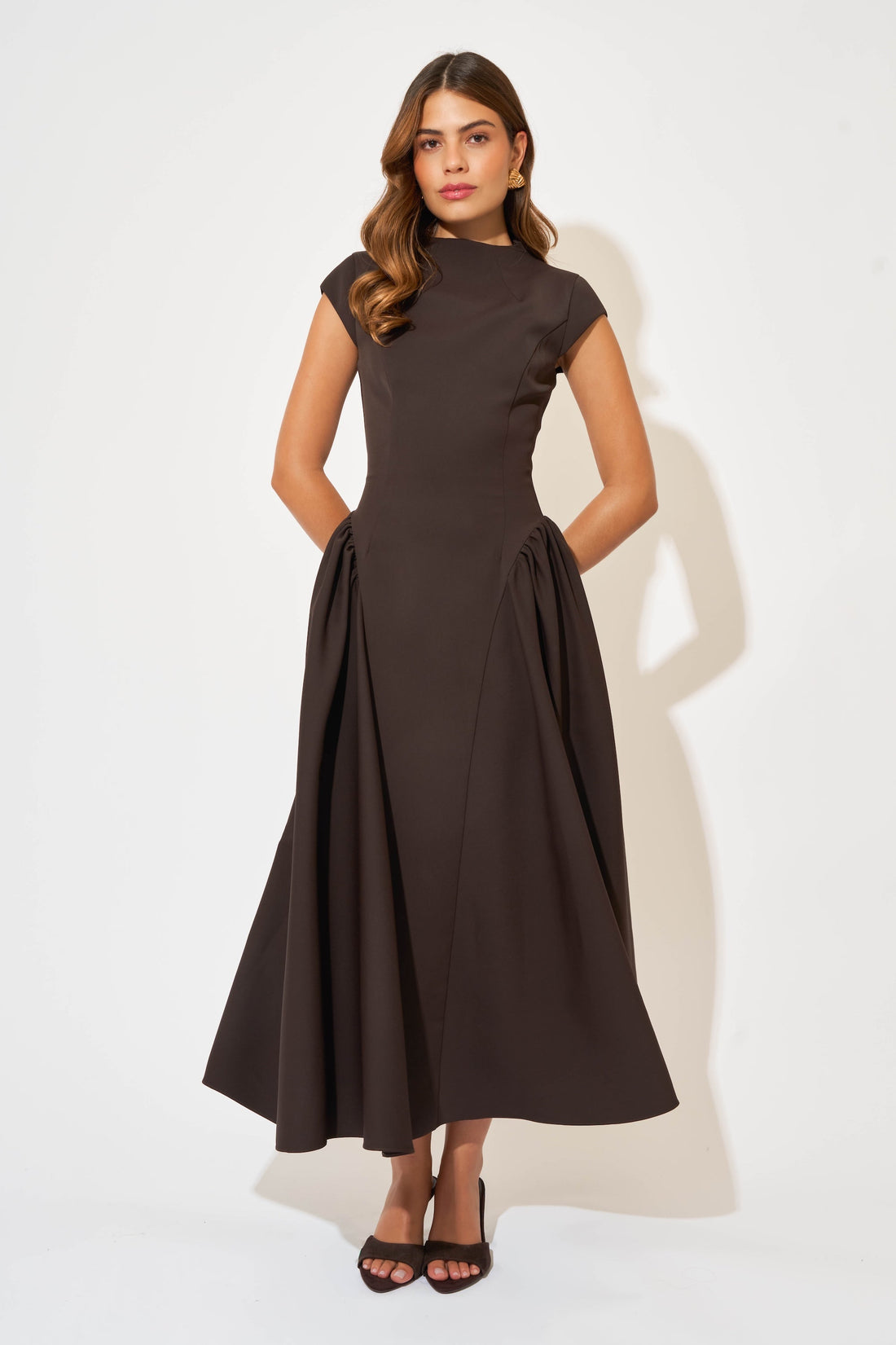 Cap Sleeve Midi Dress